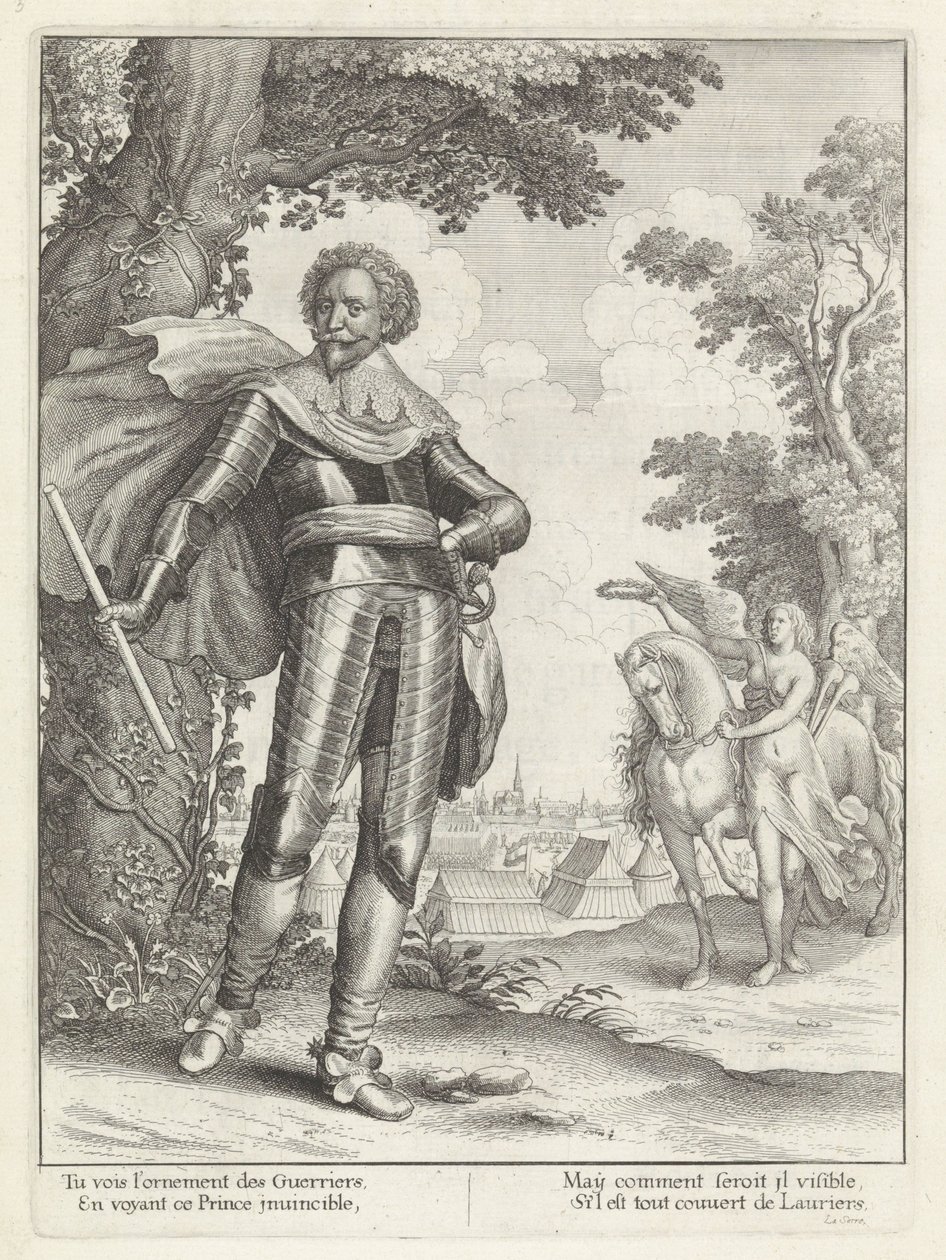 Portret van Frederik Hendrik, baskılar van Oranje En Hıristiyan Kralın Kraliçe Annesinin Hollanda Birleşik Eyaletlerine Giriş Tarihi. (dizi adı) by Wenceslaus Hollar