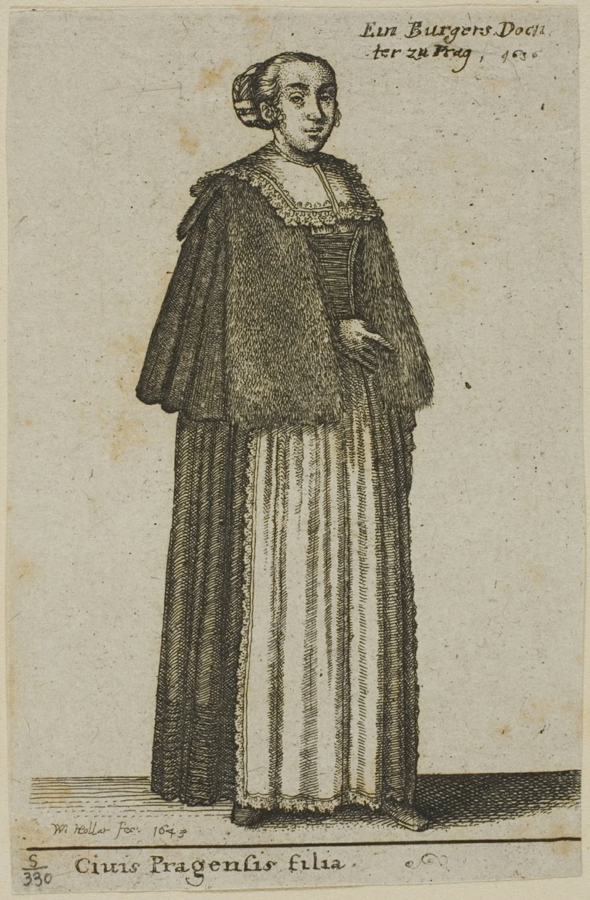Prag Kızı by Wenceslaus Hollar
