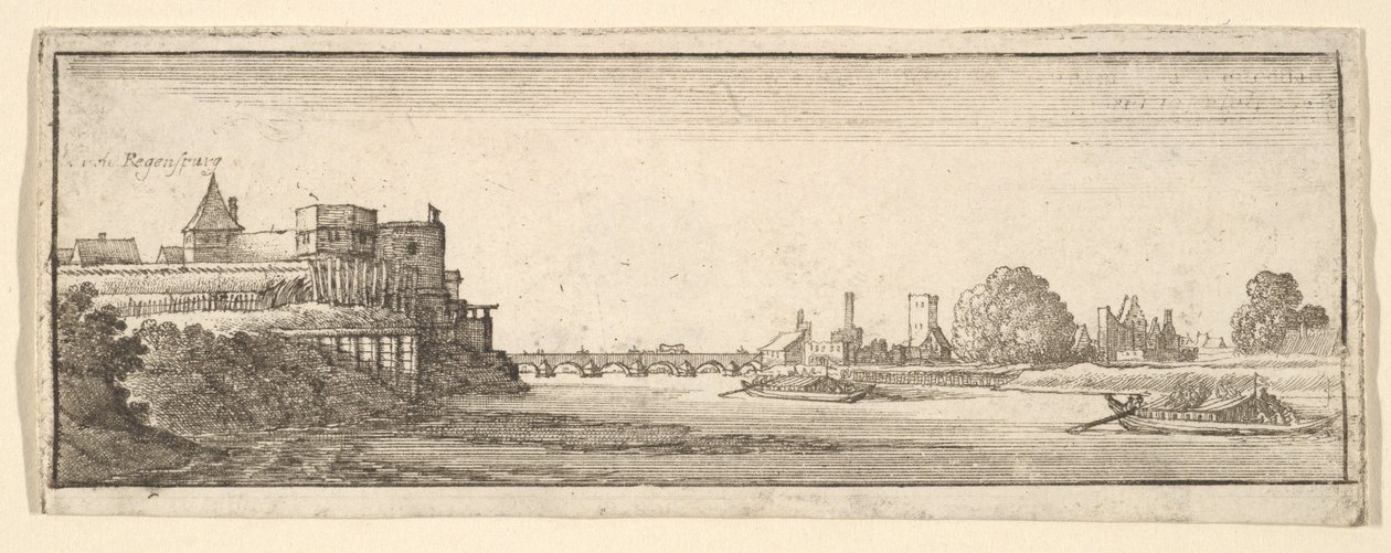 Regensburg, 1652-77. by Wenceslaus Hollar