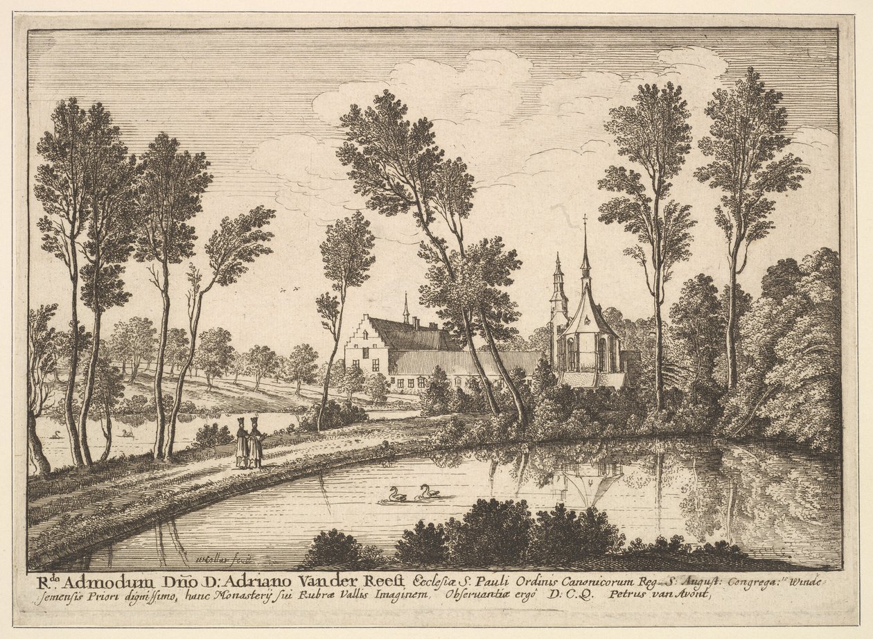 Rothendael Manastırı, 1648. by Wenceslaus Hollar