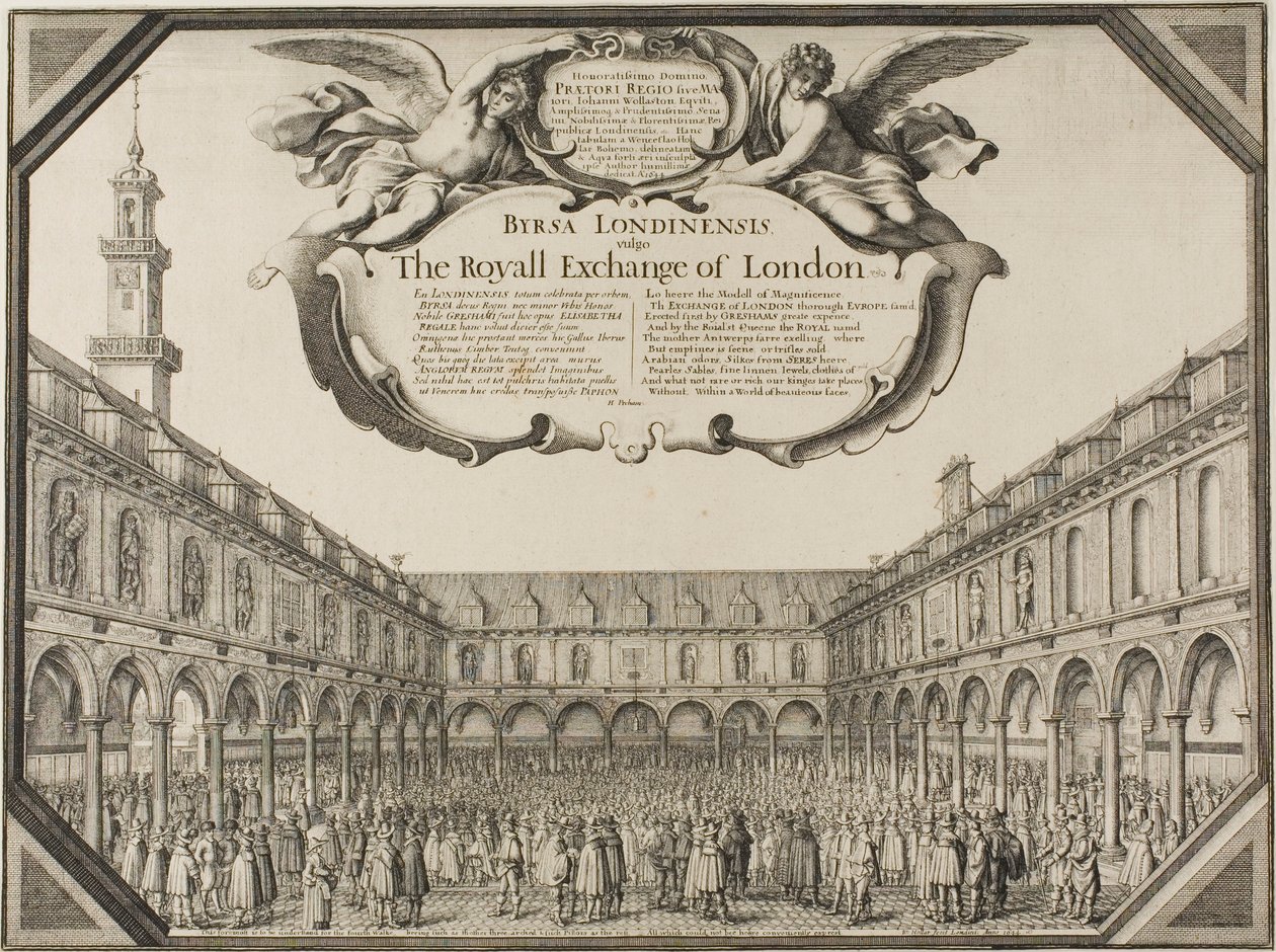 Kraliyet Borsası by Wenceslaus Hollar