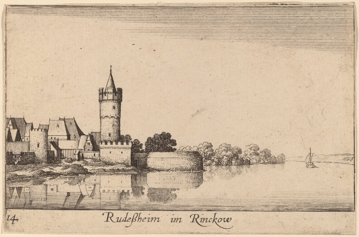 Rudesheim by Wenceslaus Hollar
