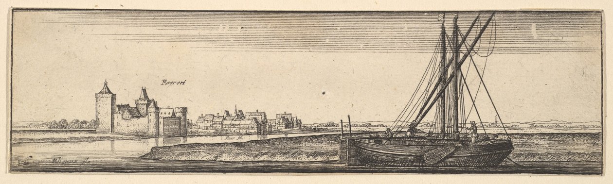 Ruhrort, 1642-44. by Wenceslaus Hollar