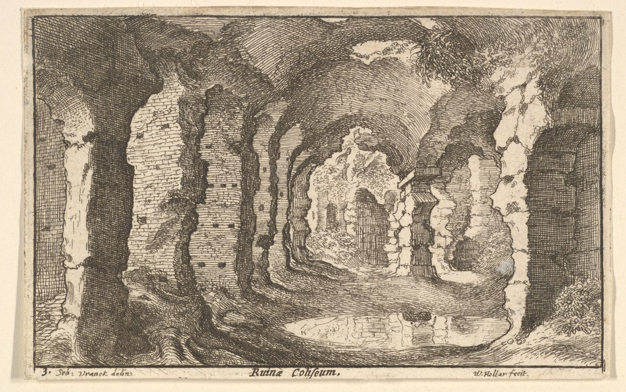 Harabe Kolezyum, yaklaşık. 1650 by Wenceslaus Hollar