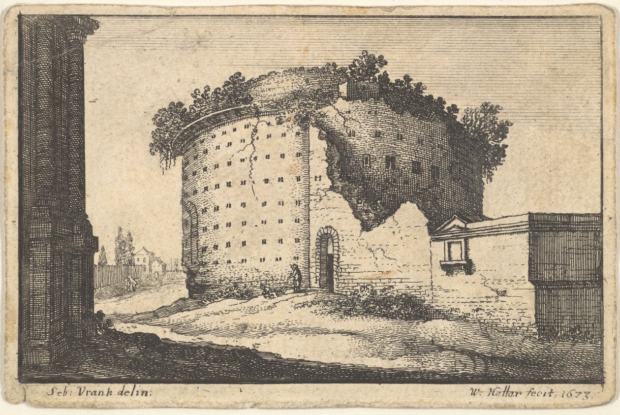 Yuvarlak Bir Binanın Kalıntıları, 1673. by Wenceslaus Hollar