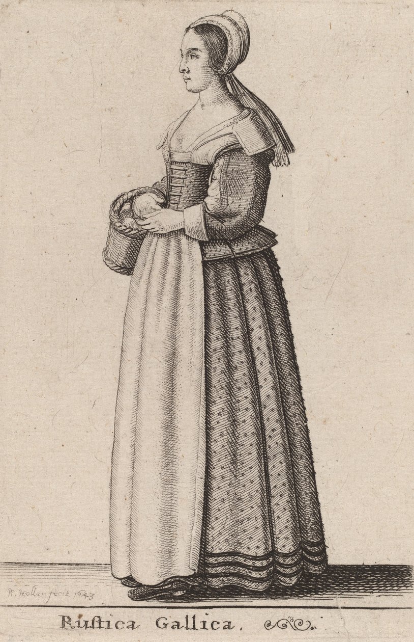 Fransız Tarımı, 1643 by Wenceslaus Hollar