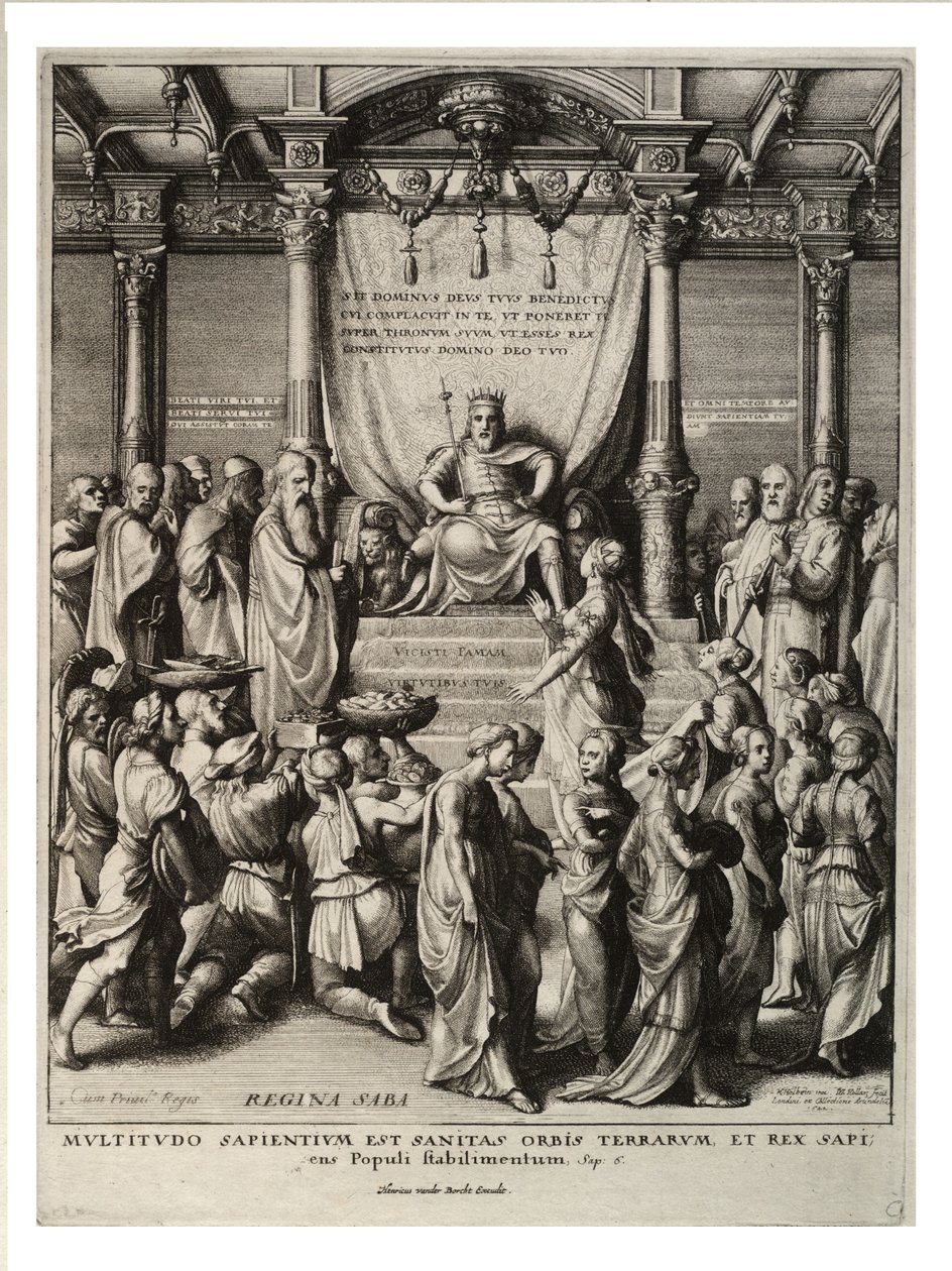 Süleyman ve Saba Kraliçesi. durum 3 by Wenceslaus Hollar