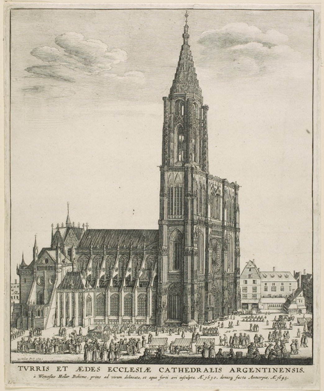 Strazburg Katedrali by Wenceslaus Hollar