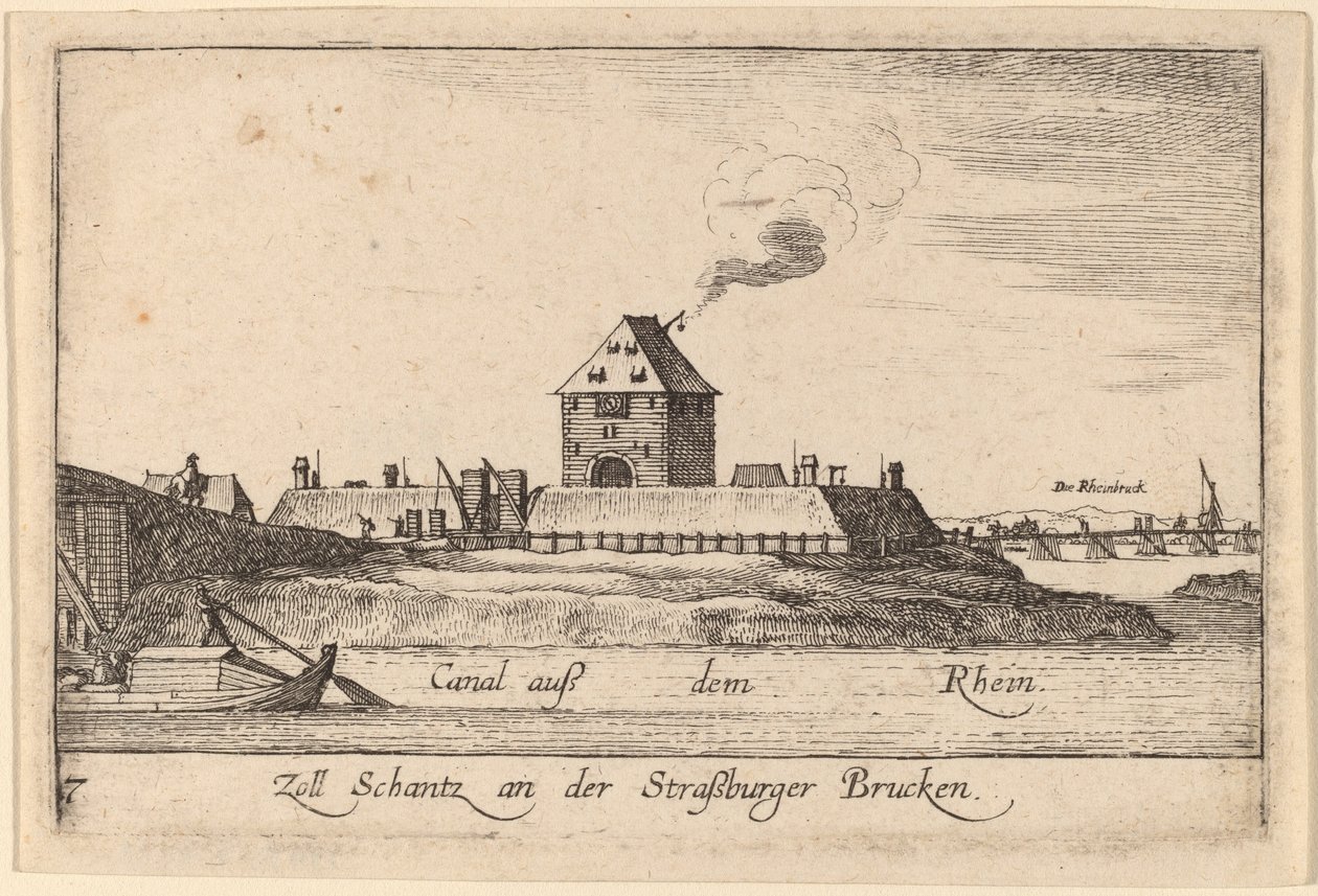 Strazburg: Toll House by Wenceslaus Hollar