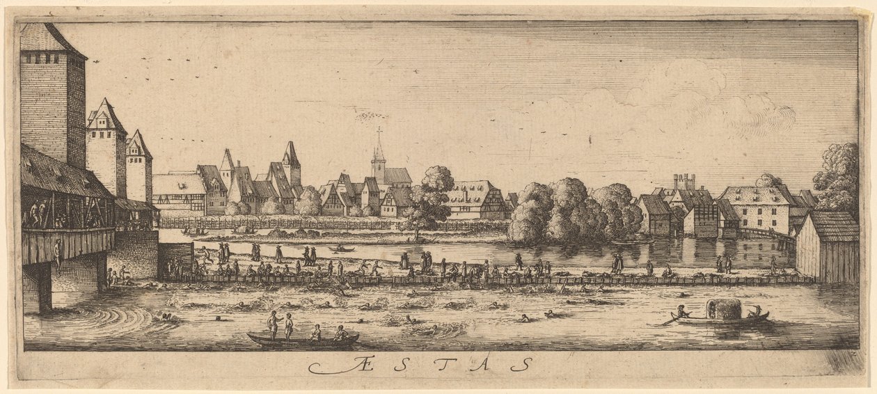 Yaz: Yıkanma Yeri by Wenceslaus Hollar