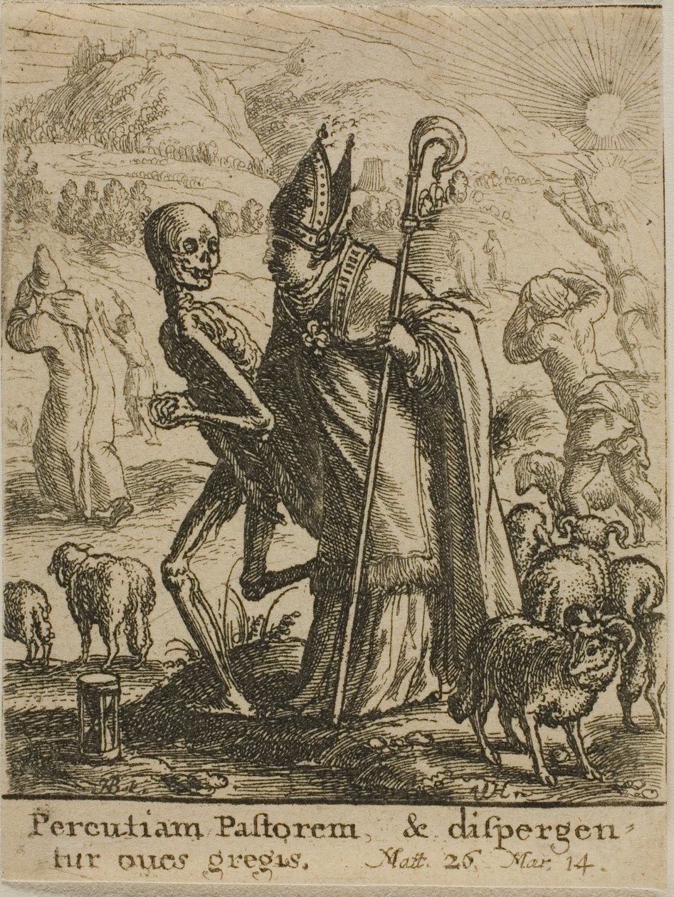 Piskopos ve Ölüm by Wenceslaus Hollar
