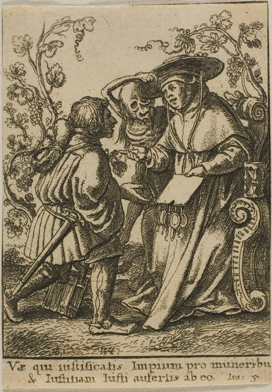Kardinal ve Ölüm by Wenceslaus Hollar