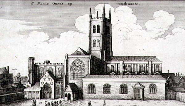 Aziz Kurtarıcı ve Aziz Mary Overie Katedral Kilisesi, Southwark by Wenceslaus Hollar