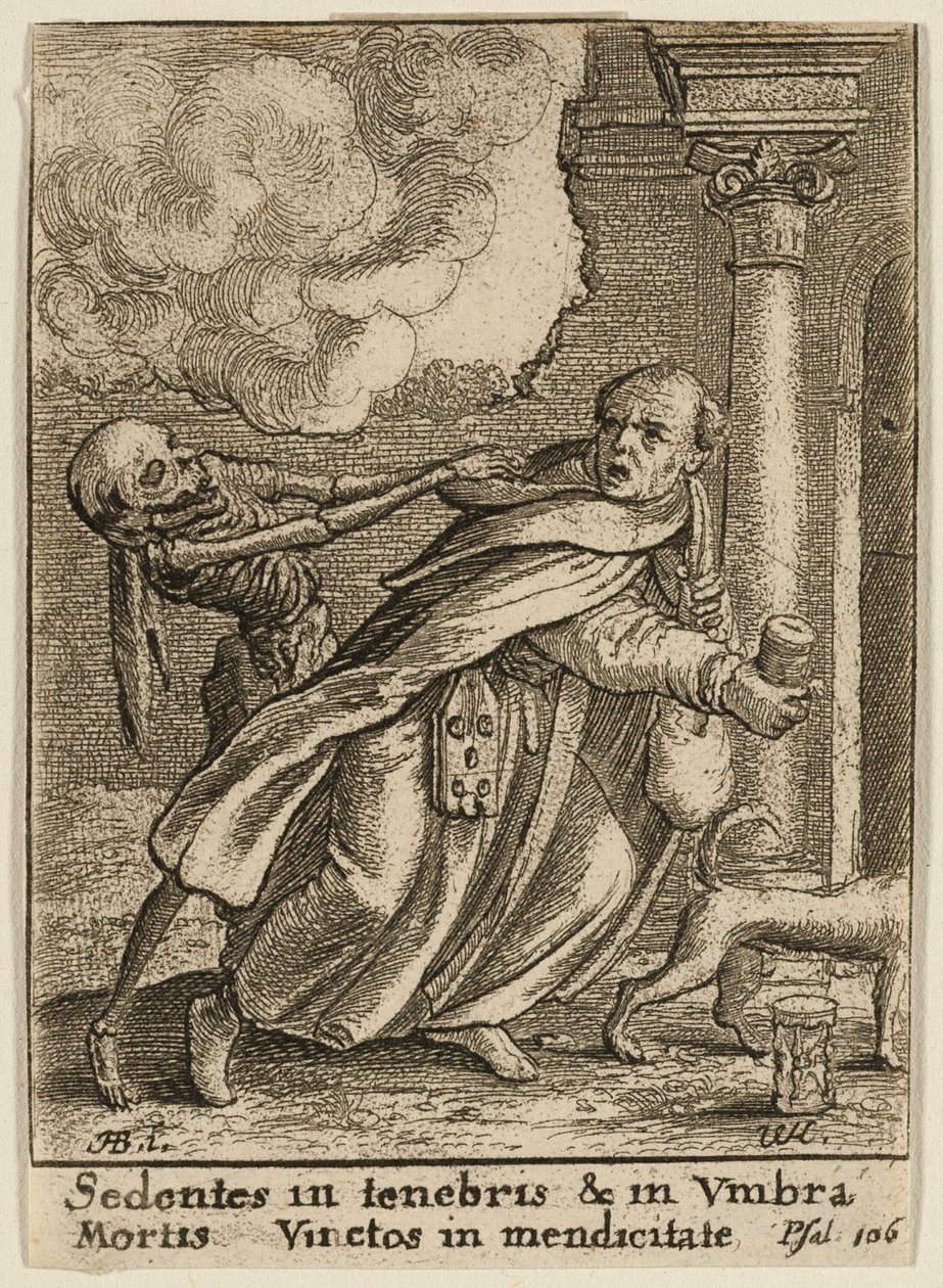 Keşiş ve Ölüm by Wenceslaus Hollar
