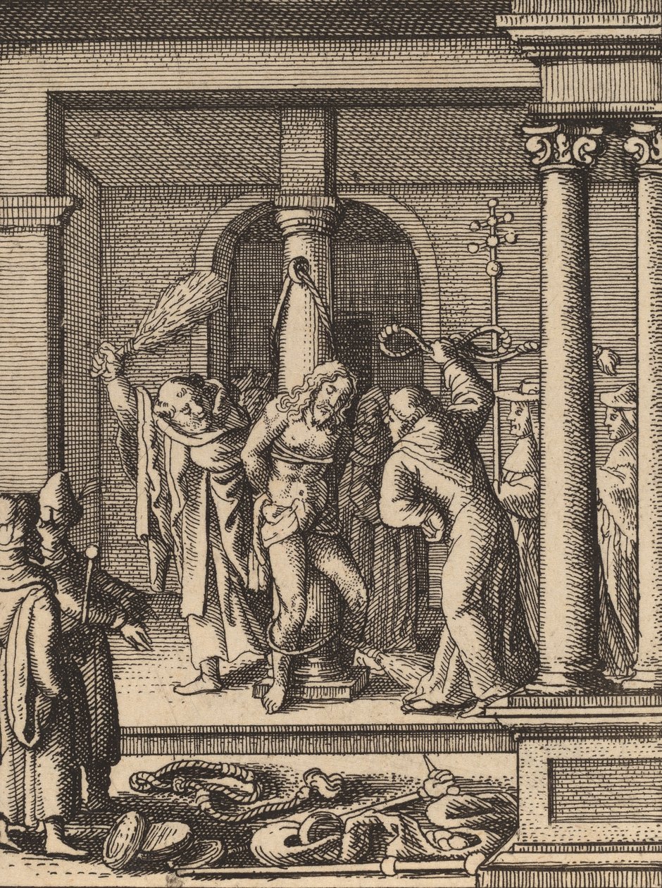 Kırbaçlama. by Wenceslaus Hollar