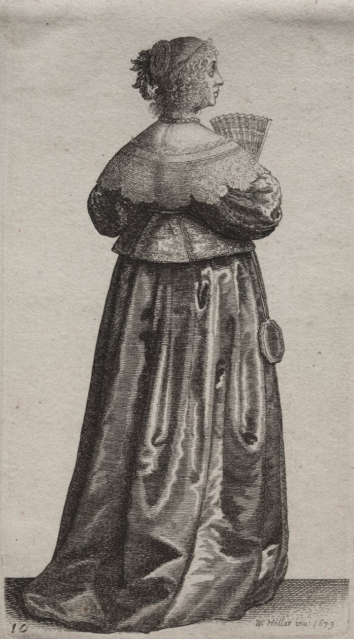 Asaletten Taşra Kadınına İngiliz Kadınlarının Çeşitli Alışkanlıkları..., 1639. by Wenceslaus Hollar