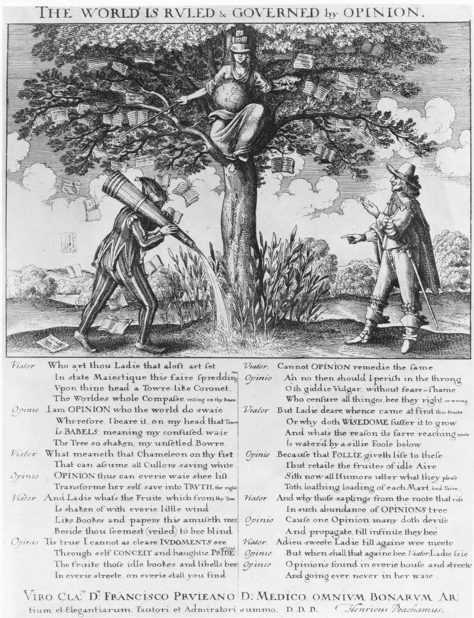 Dünya Fikirlerle Yönetilir ve Yönetilir by Wenceslaus Hollar