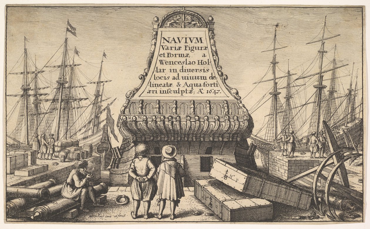 Başlık sayfası: Hollanda Gemileri, 1647. by Wenceslaus Hollar