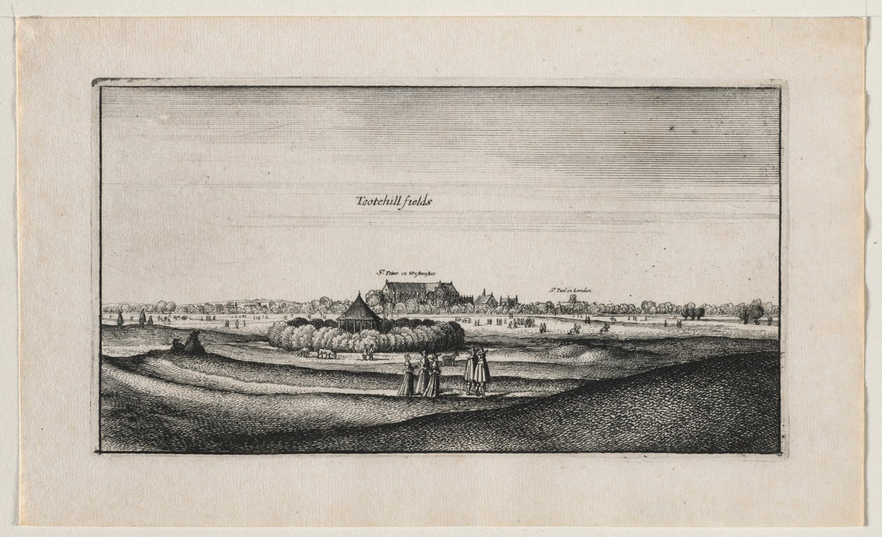 Tothhill Alanları. by Wenceslaus Hollar
