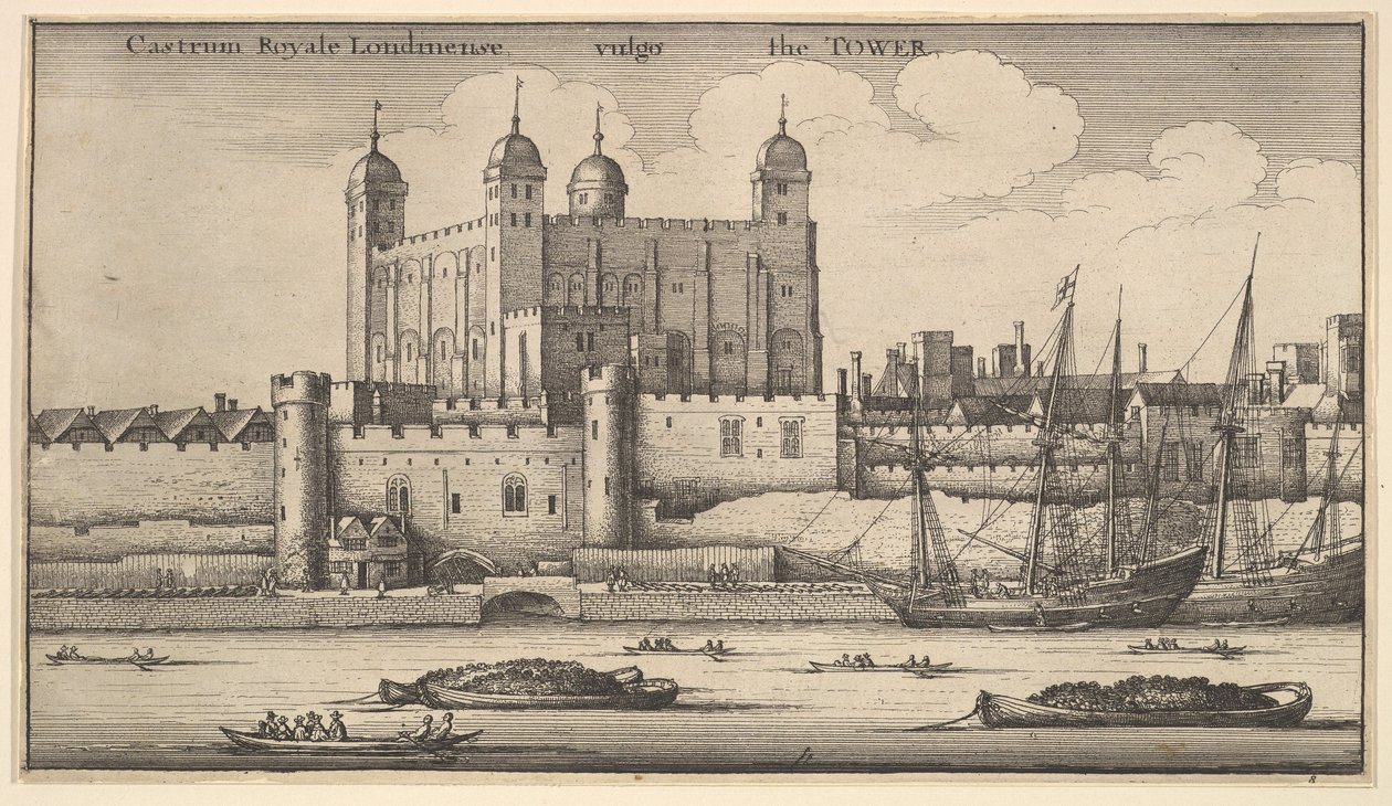 Londra Kulesi, 1625-77. by Wenceslaus Hollar