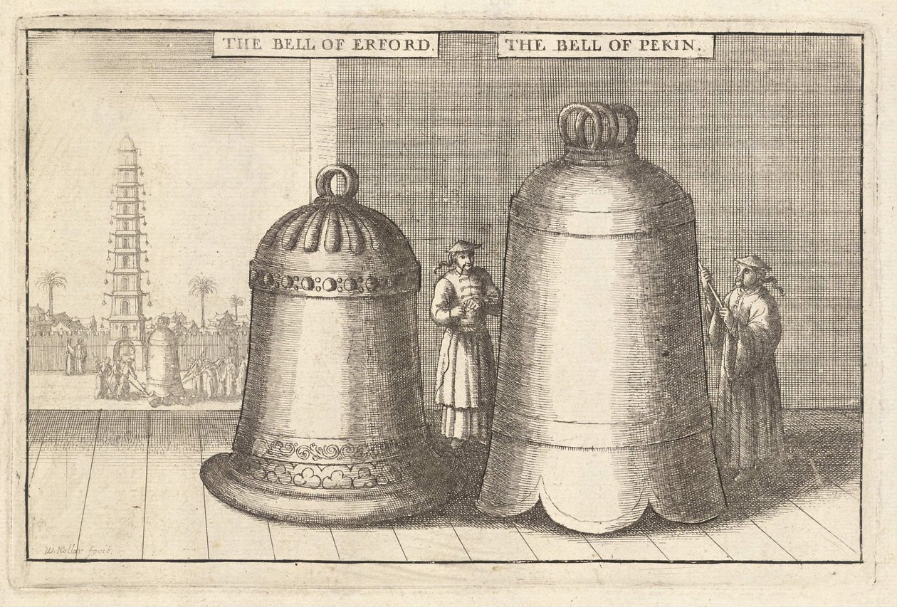iki çan by Wenceslaus Hollar
