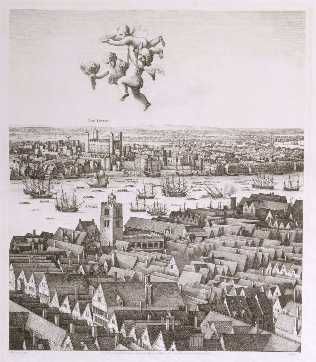 ವ್ಯೂ ಆಫ್ ಲಂಡನ್, ಪ್ರಕಟಿತ 1647 (ನಕಲು ಪ್ರತಿ) (ವಿವರ) turk by Wenceslaus Hollar