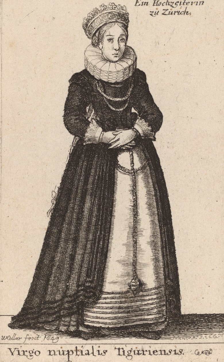 Tigurian Düğünün Hizmetçisi, 1649 by Wenceslaus Hollar