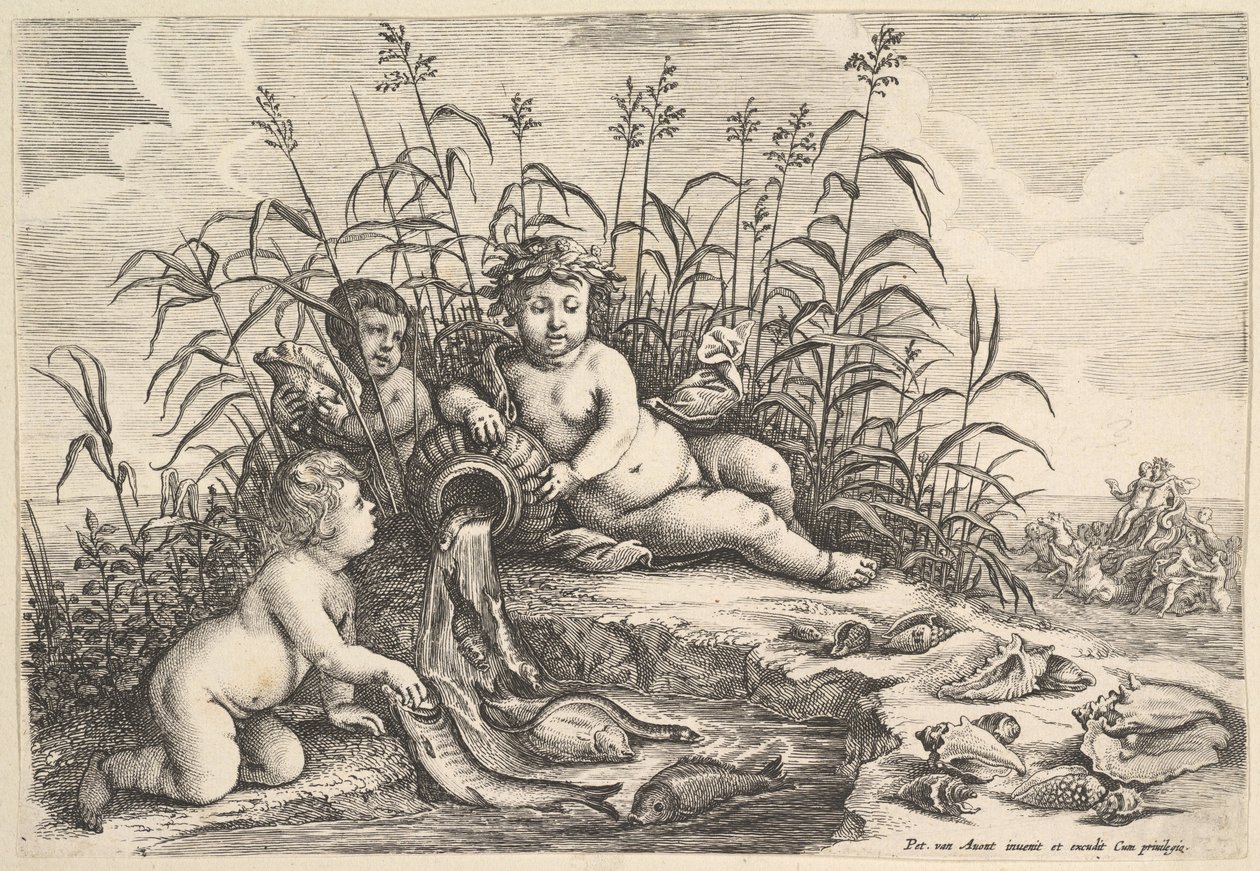 Su Dört Element, ca. 1647. by Wenceslaus Hollar