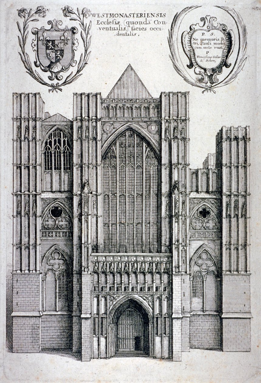 Westminster Manastırı, Londra, c1650 by Wenceslaus Hollar