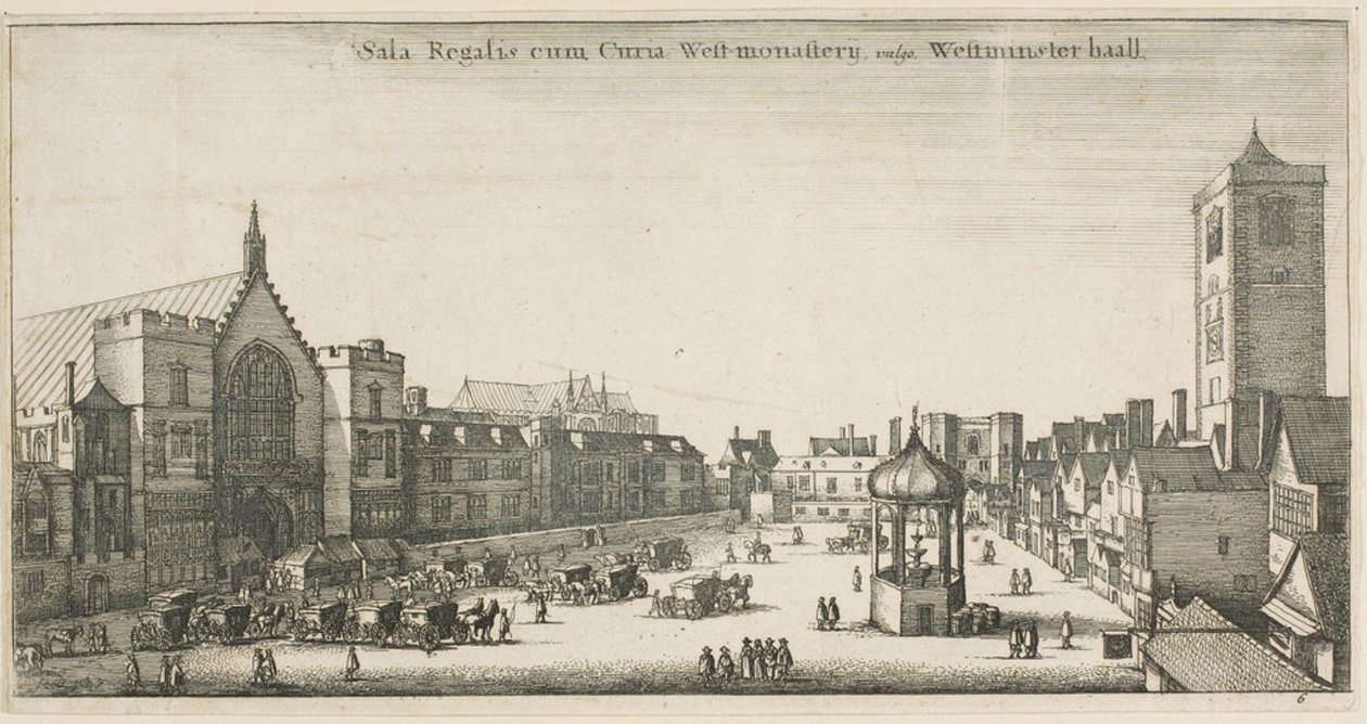 Westminster Hall (Yeni Saray Bahçesi ve Saat Evi) by Wenceslaus Hollar