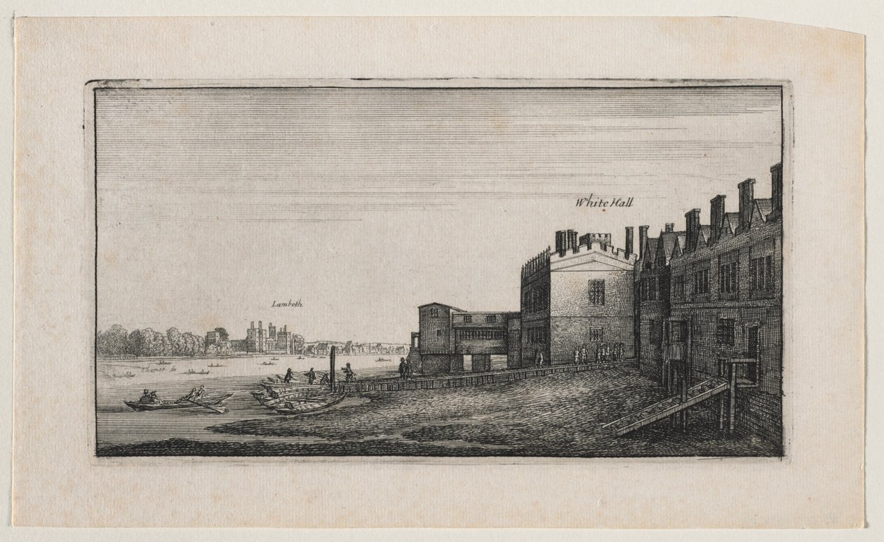 Uzakta Lambeth ile Nehirden Whitehall by Wenceslaus Hollar