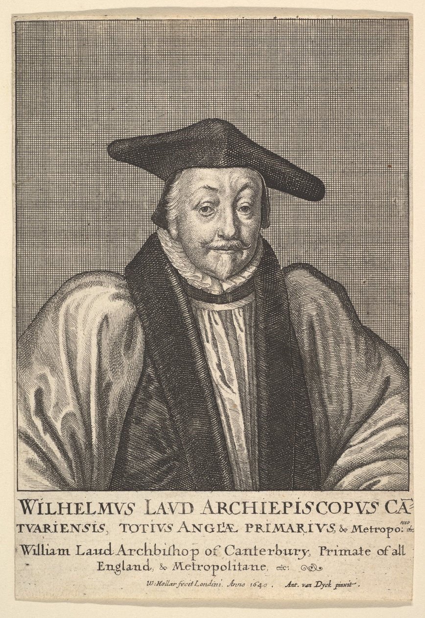 William Laud, Canterbury Başpiskoposu, 1641. by Wenceslaus Hollar