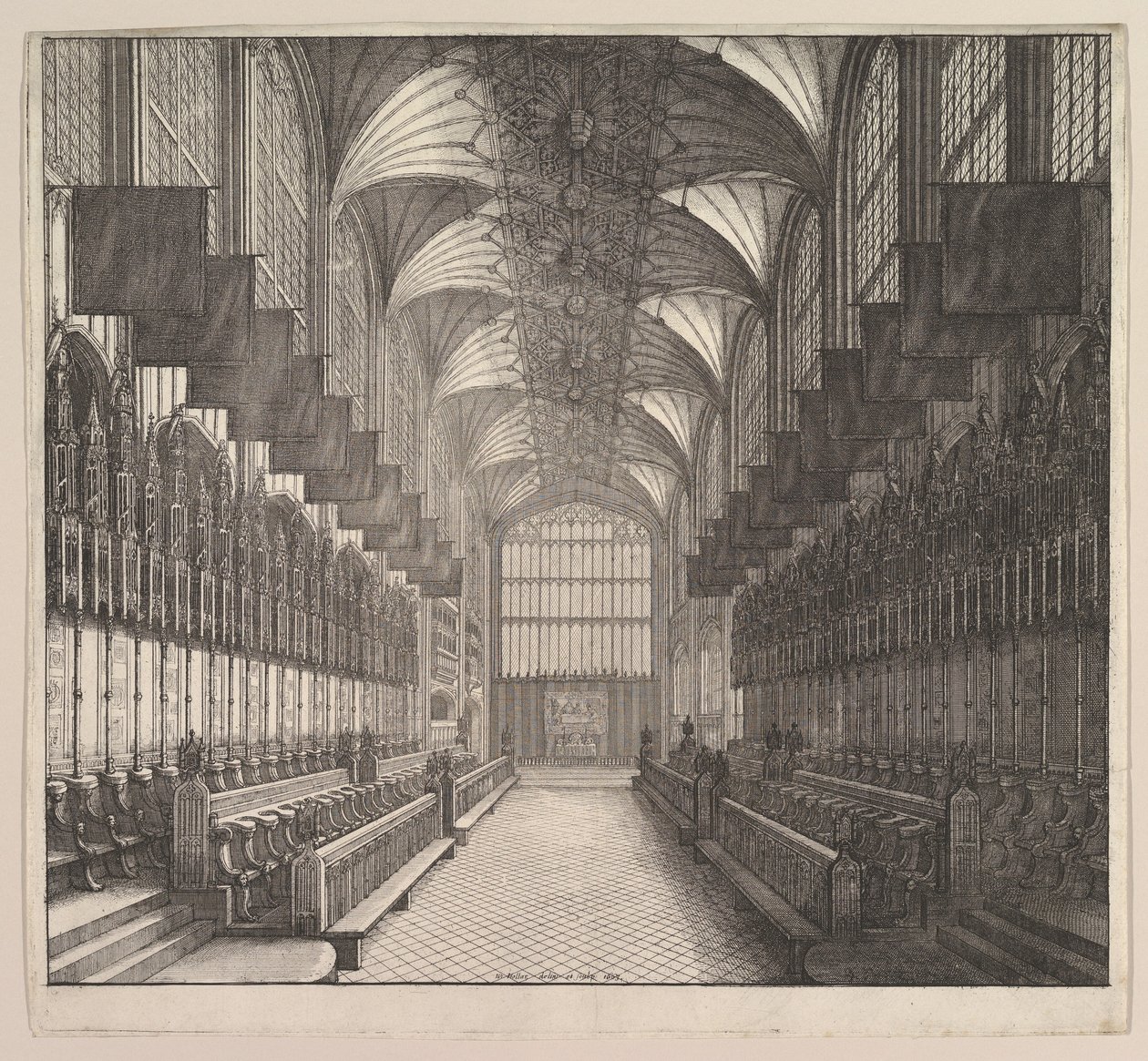 Windsor Kalesi, St. Georges Şapeli, Koro, 1663. by Wenceslaus Hollar