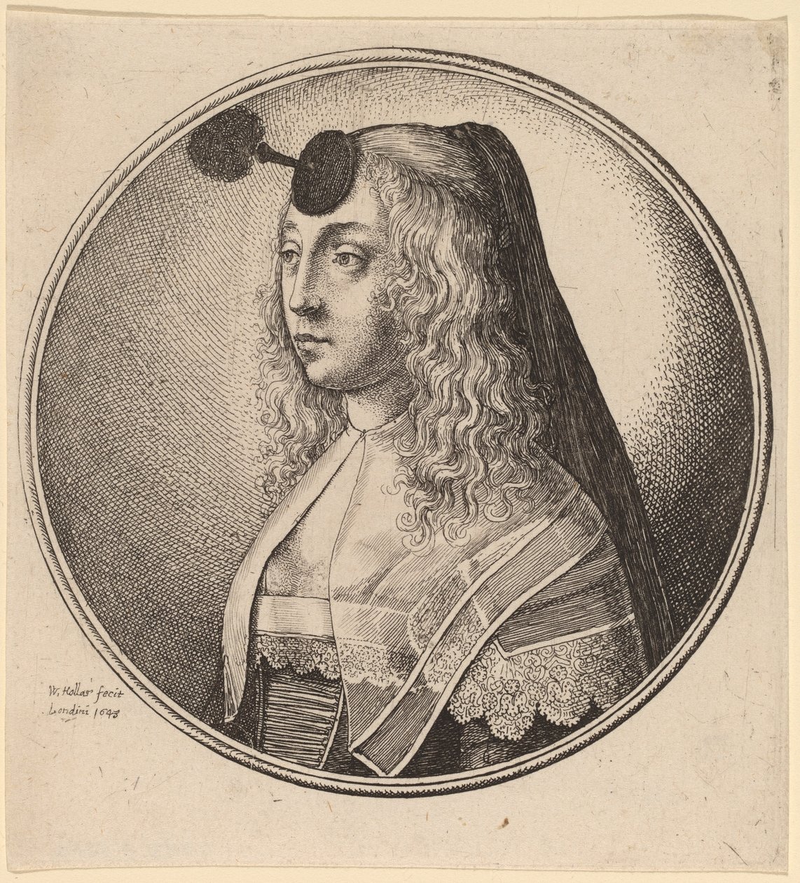 Anvers Kadını by Wenceslaus Hollar