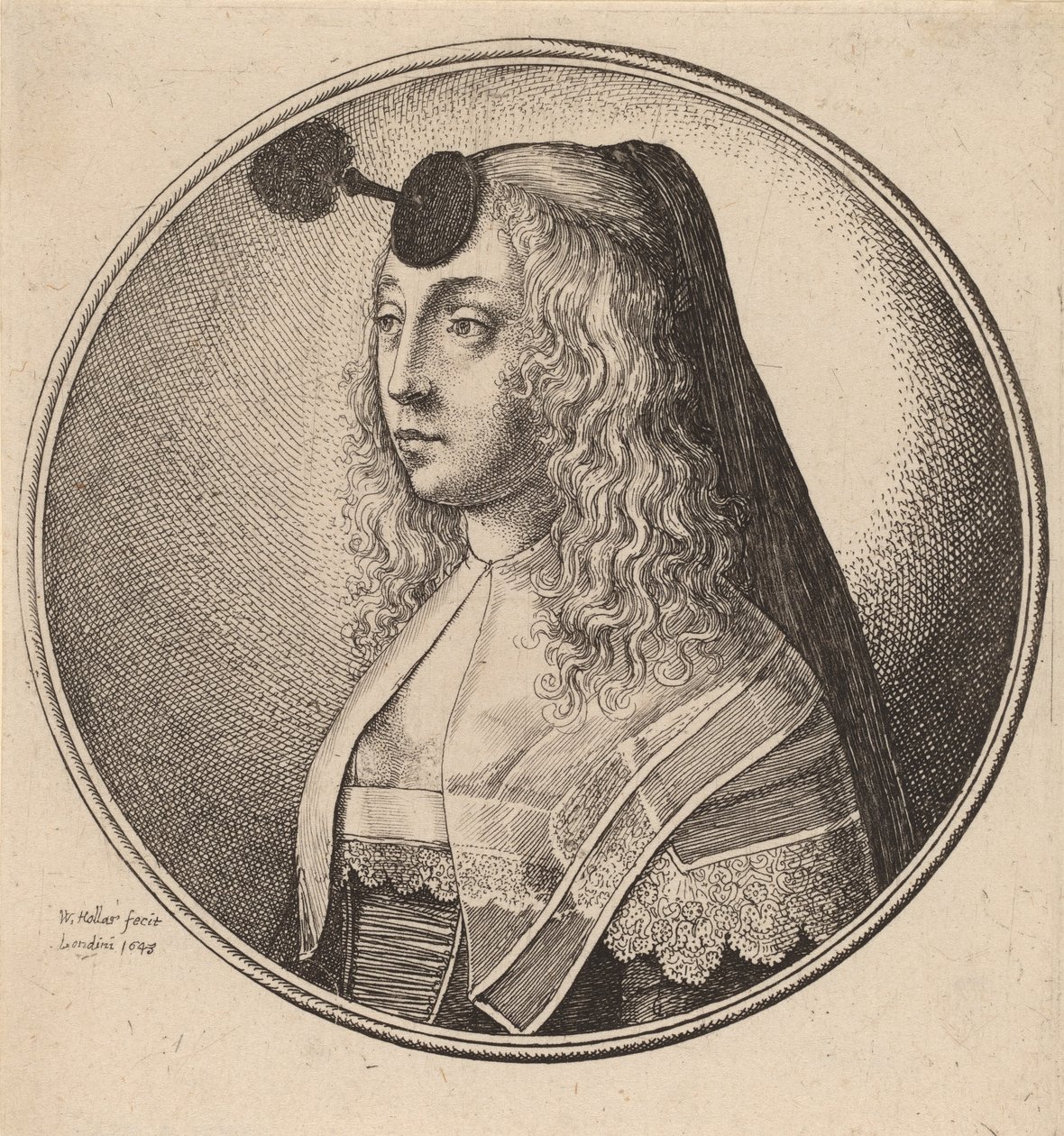 Antwerpli Kadın, 1643. by Wenceslaus Hollar