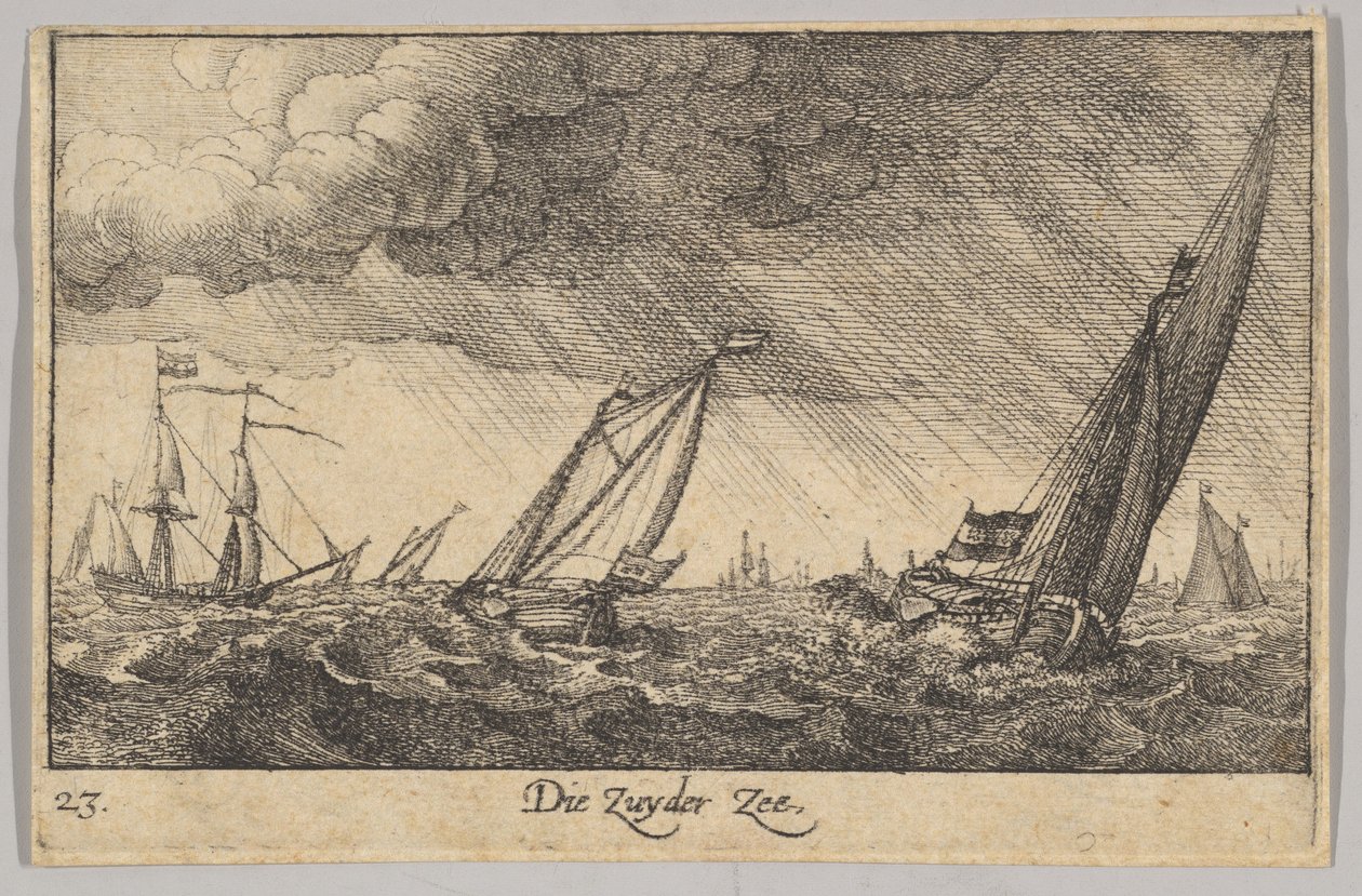 Zuyder Zee, 1635. by Wenceslaus Hollar