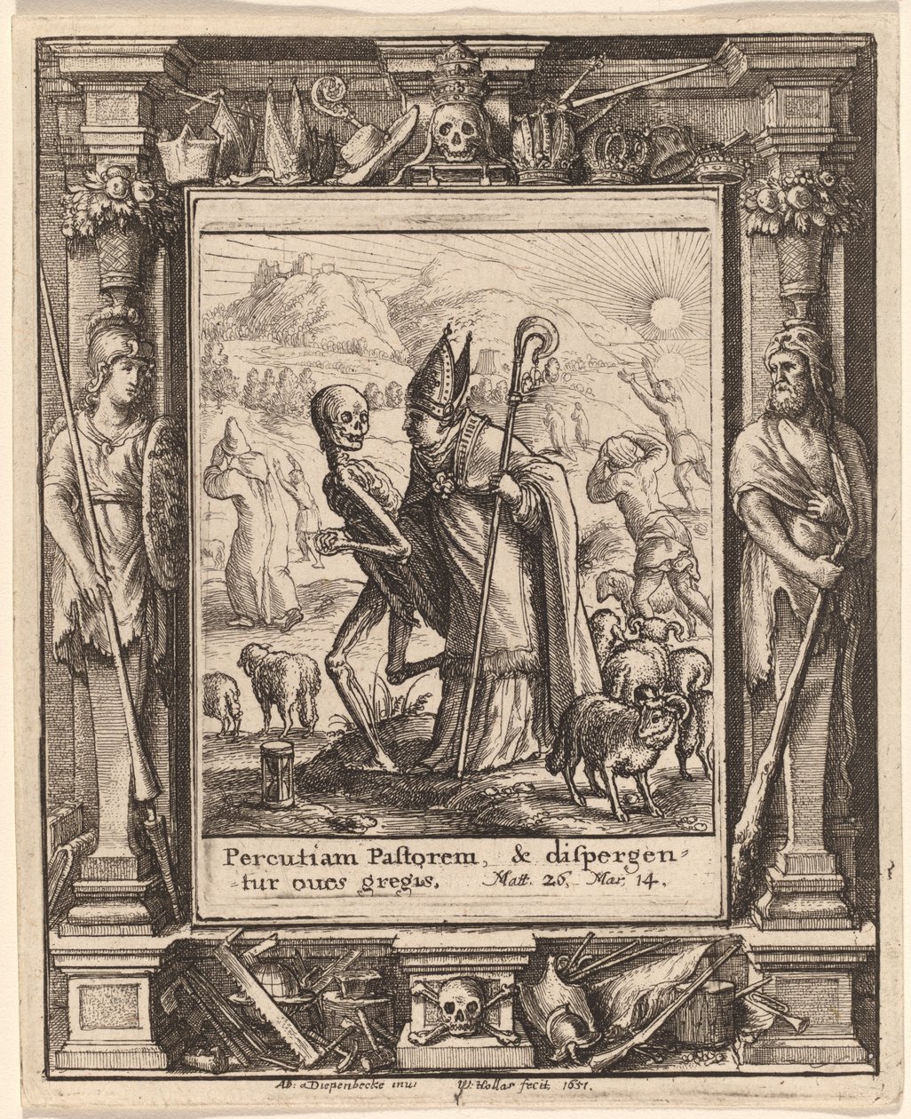 piskopos by Wenceslaus Hollar after Hans Holbein the Younger after Abraham van Diepenbeeck