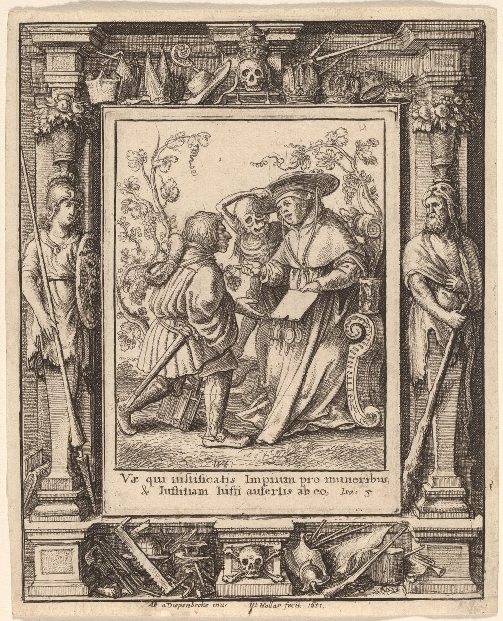 Kardinal by Wenceslaus Hollar after Hans Holbein the Younger after Abraham van Diepenbeeck