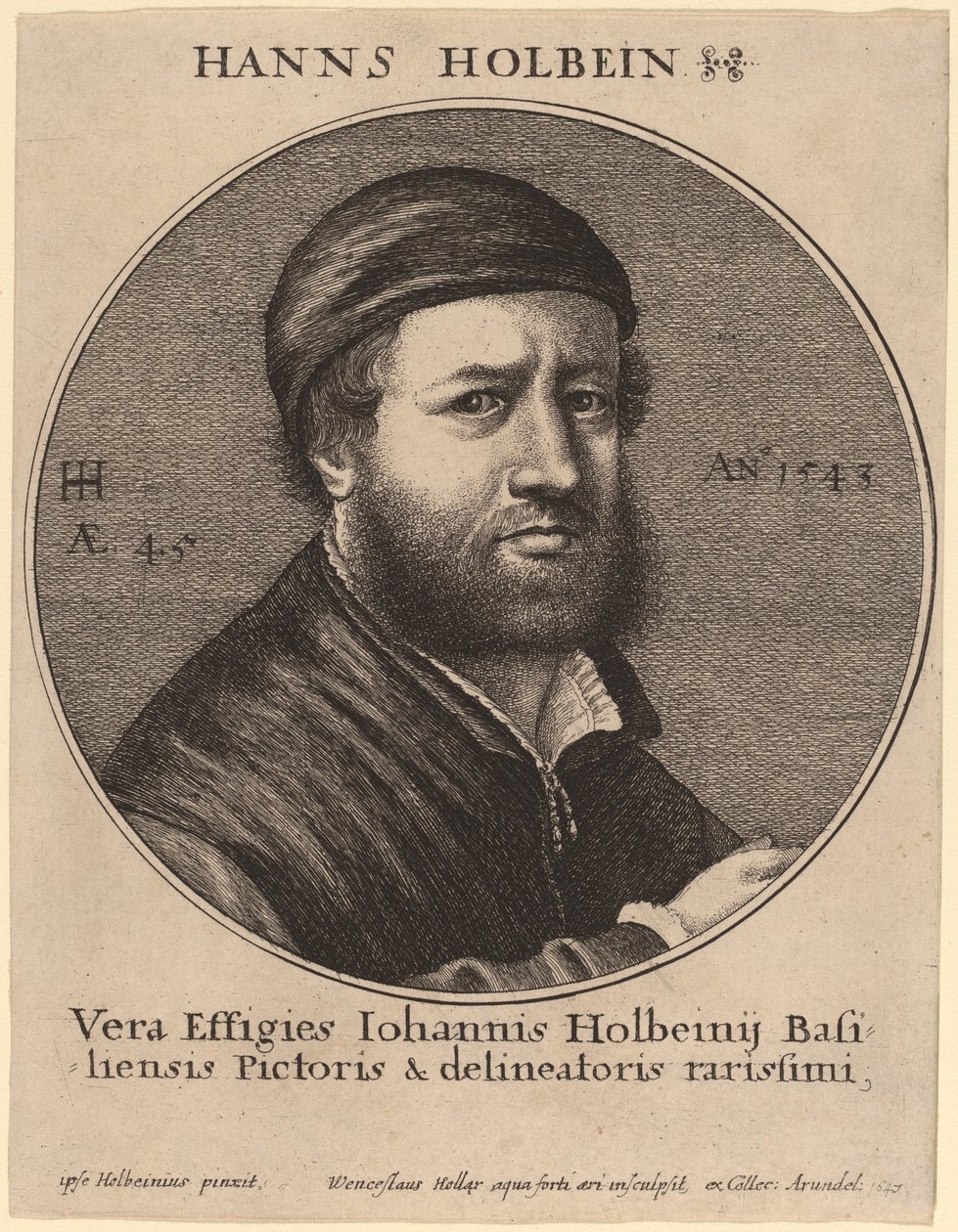 Hans Holbein Genç by Wenceslaus Hollar after Hans Holbein the Younger