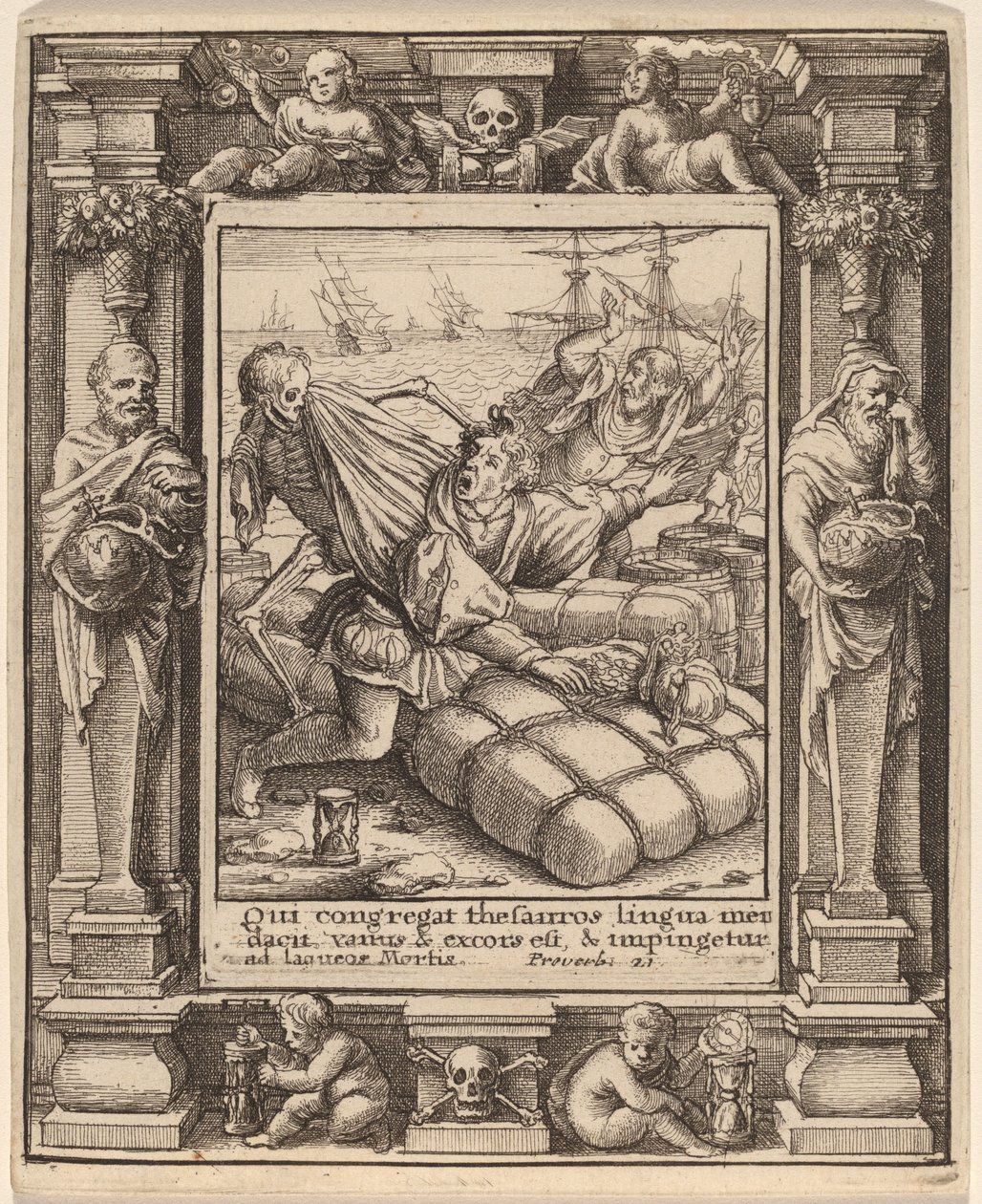Tüccar by Wenceslaus Hollar after Hans Holbein the Younger after Abraham van Diepenbeeck