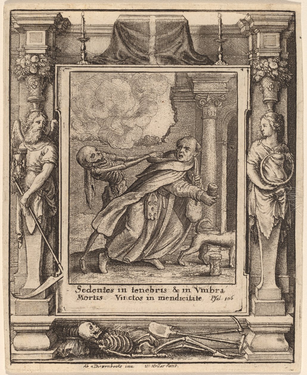 keşiş by Wenceslaus Hollar after Hans Holbein the Younger after Abraham van Diepenbeeck