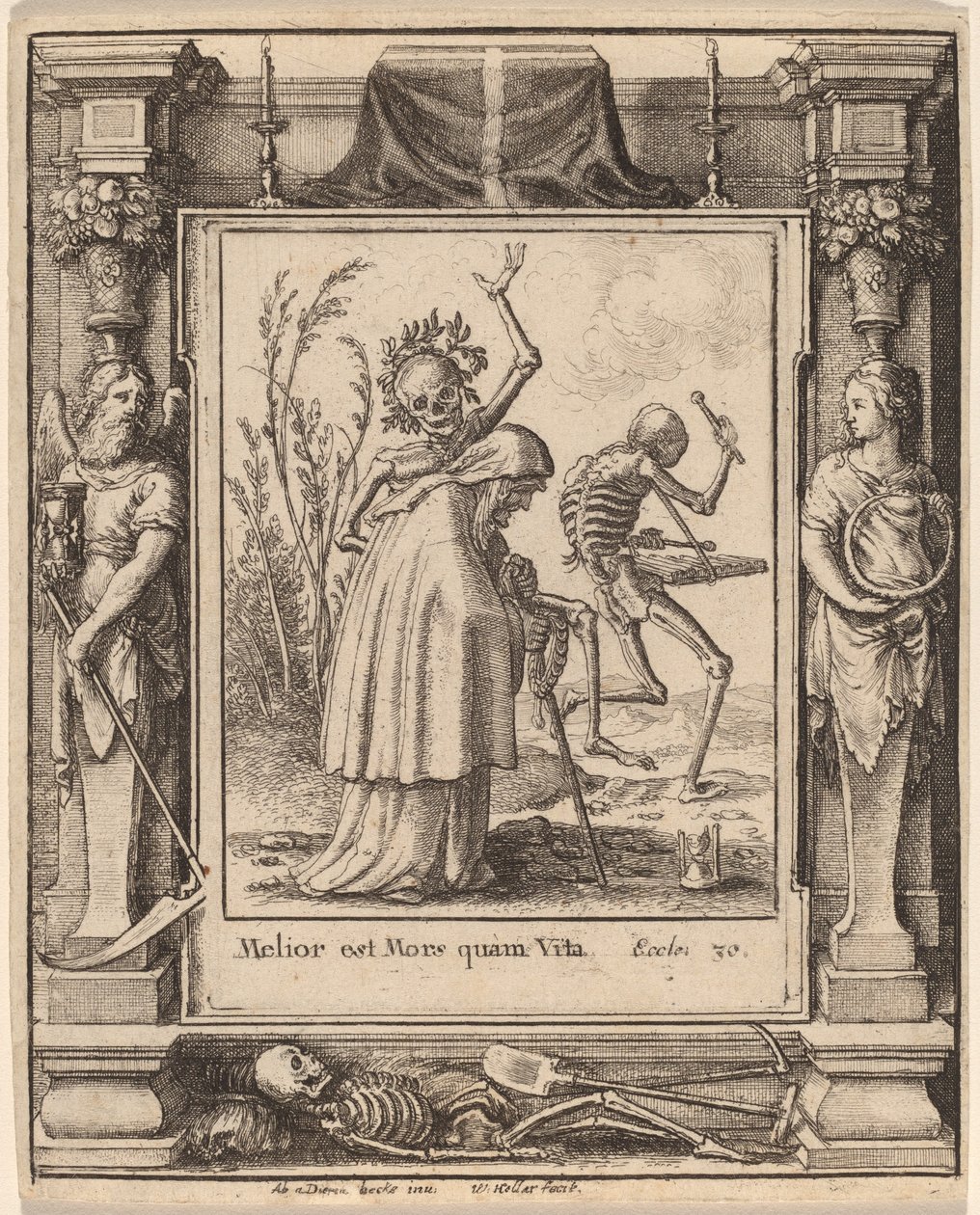 Yaşlı kadın by Wenceslaus Hollar after Hans Holbein the Younger after Abraham van Diepenbeeck