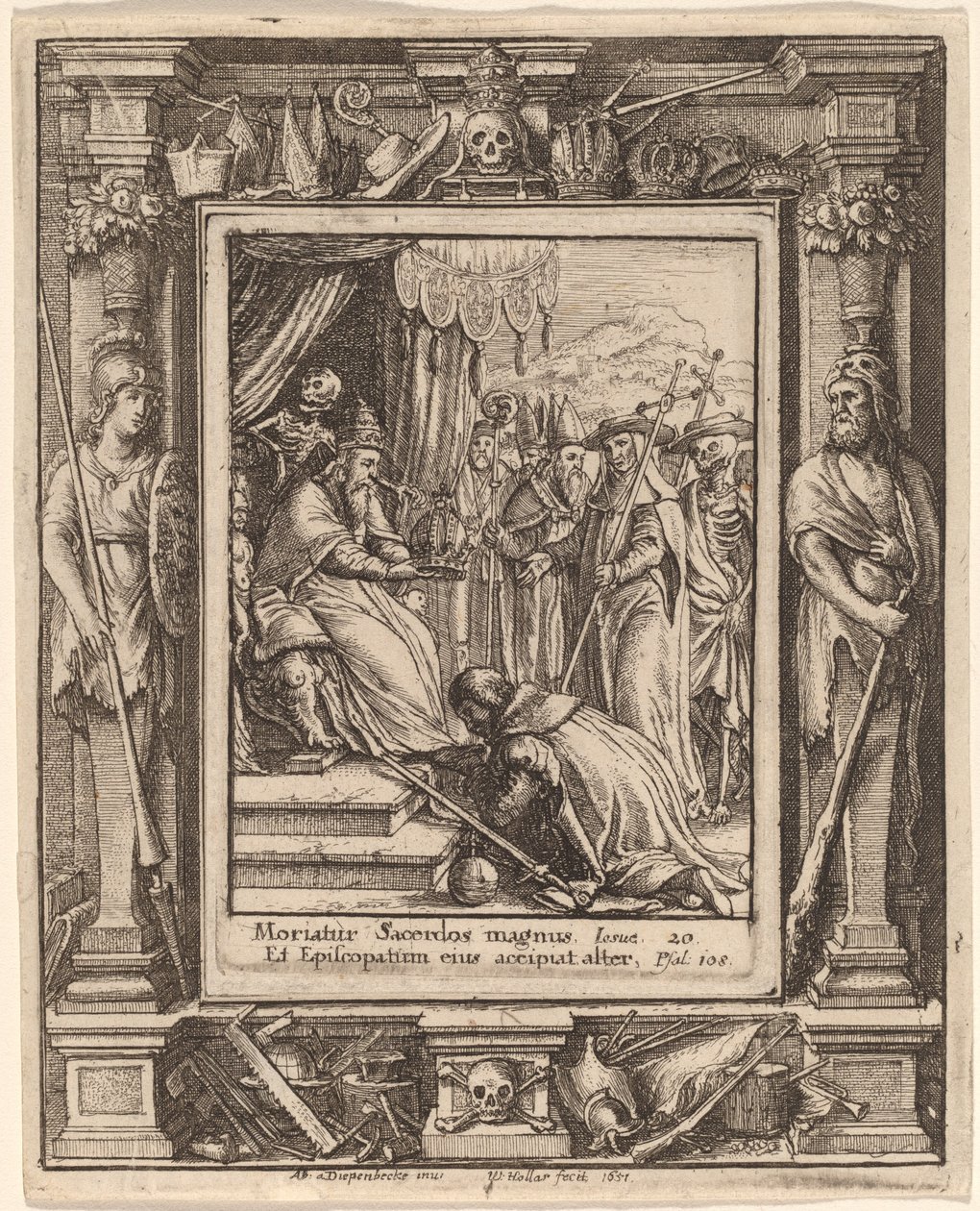 Papa by Wenceslaus Hollar after Hans Holbein the Younger after Abraham van Diepenbeeck