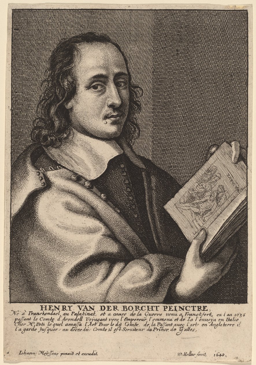 Henry van der Borcht, Ressam by Wenceslaus Hollar after Joannes Meyssens
