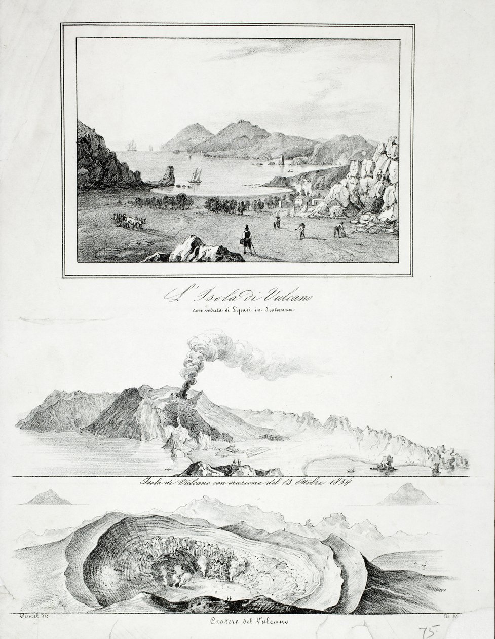 Uzakta Lipari Manzaralı Vulcano Adası by Wenzel