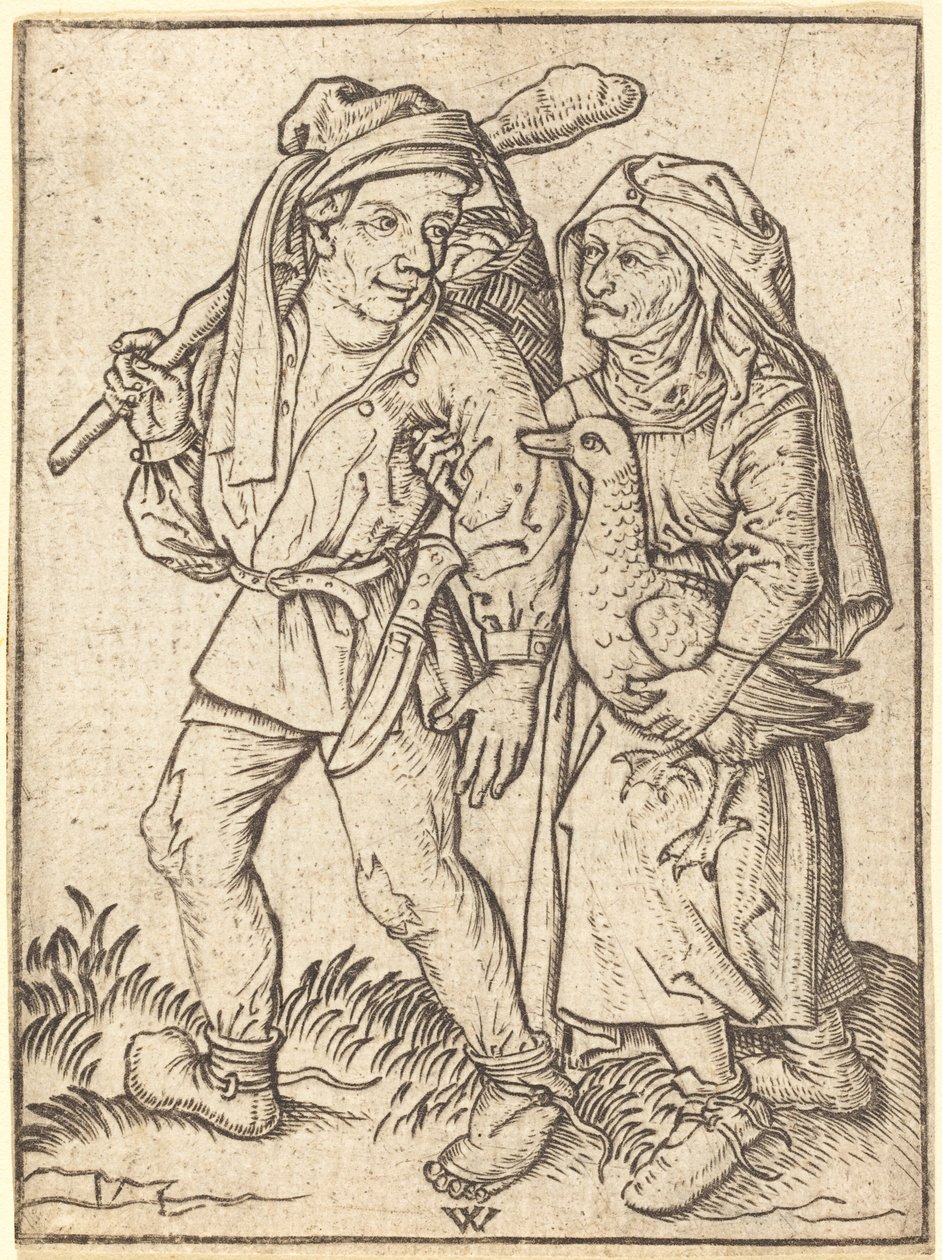 Çiftçi ve Kaz ile Karısı by Wenzel von Olmutz after Master of the Housebook