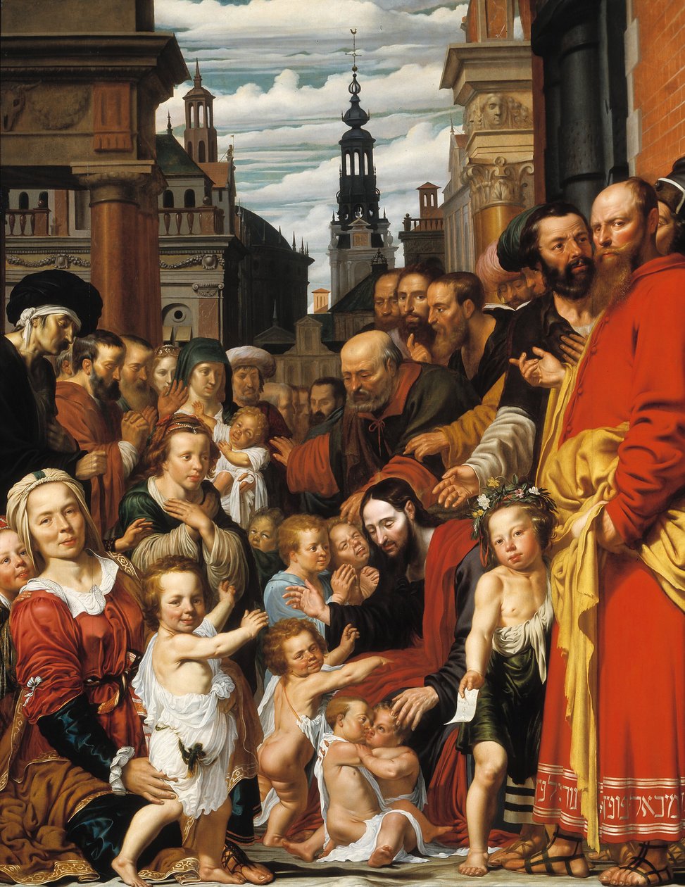 ""Küçük Çocukların Bana Gelmesine İzin Ver"" İsa Çocukları Karşılıyor - Werner Jacobsz van den Valckert