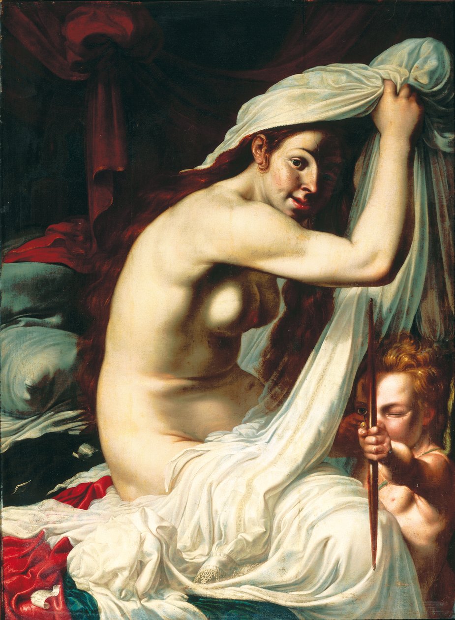 Venüs ve Aşk Tanrısı by Werner Jacobsz van den Valckert