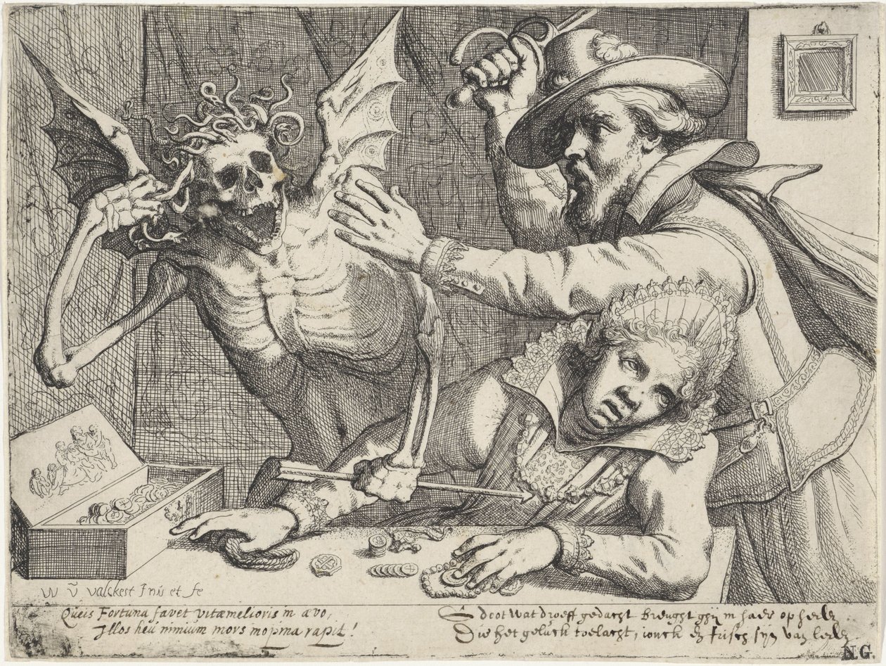 Genç Çift ve Ölüm by Werner van den Valckert