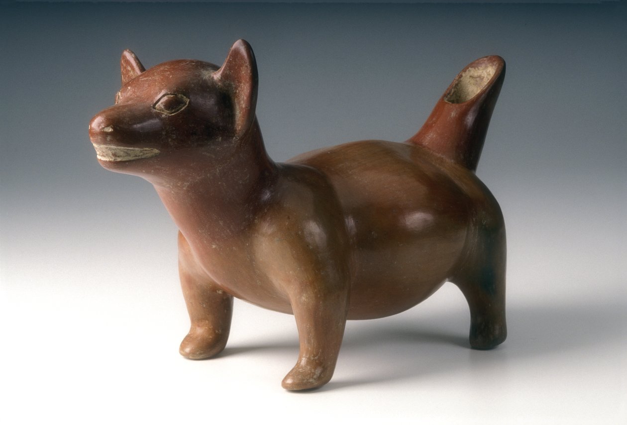 Dog Effigy Vessel, MÖ 200-300 C.E. (seramik) by West Mexican